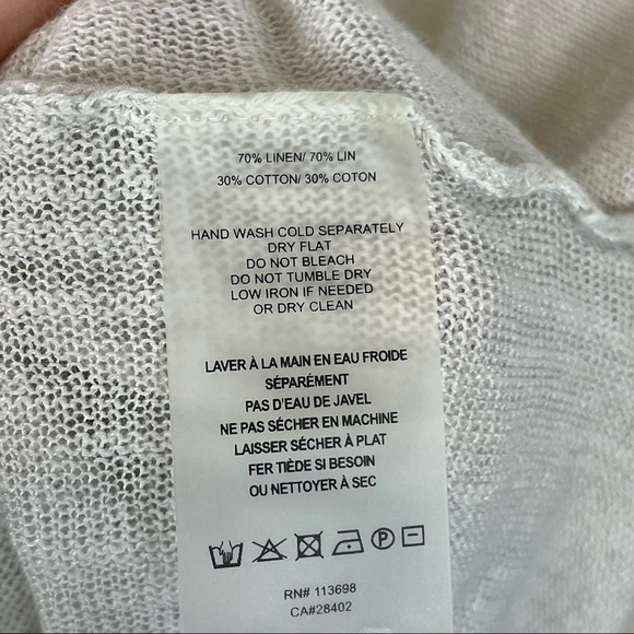 Margaret O’Leary linen blend knit top size S - Picture 5 of 6